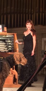 San Diego Civic Organist Dr. Carol Williams and her dog, Dietrich