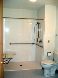 A roll-in shower. If every "accessible" room had one of these, I'd be a happy traveler!