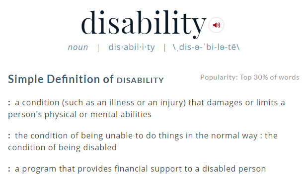 define disability essay