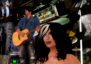 Brandy and Seth at their Club Graffiti in Second Life.