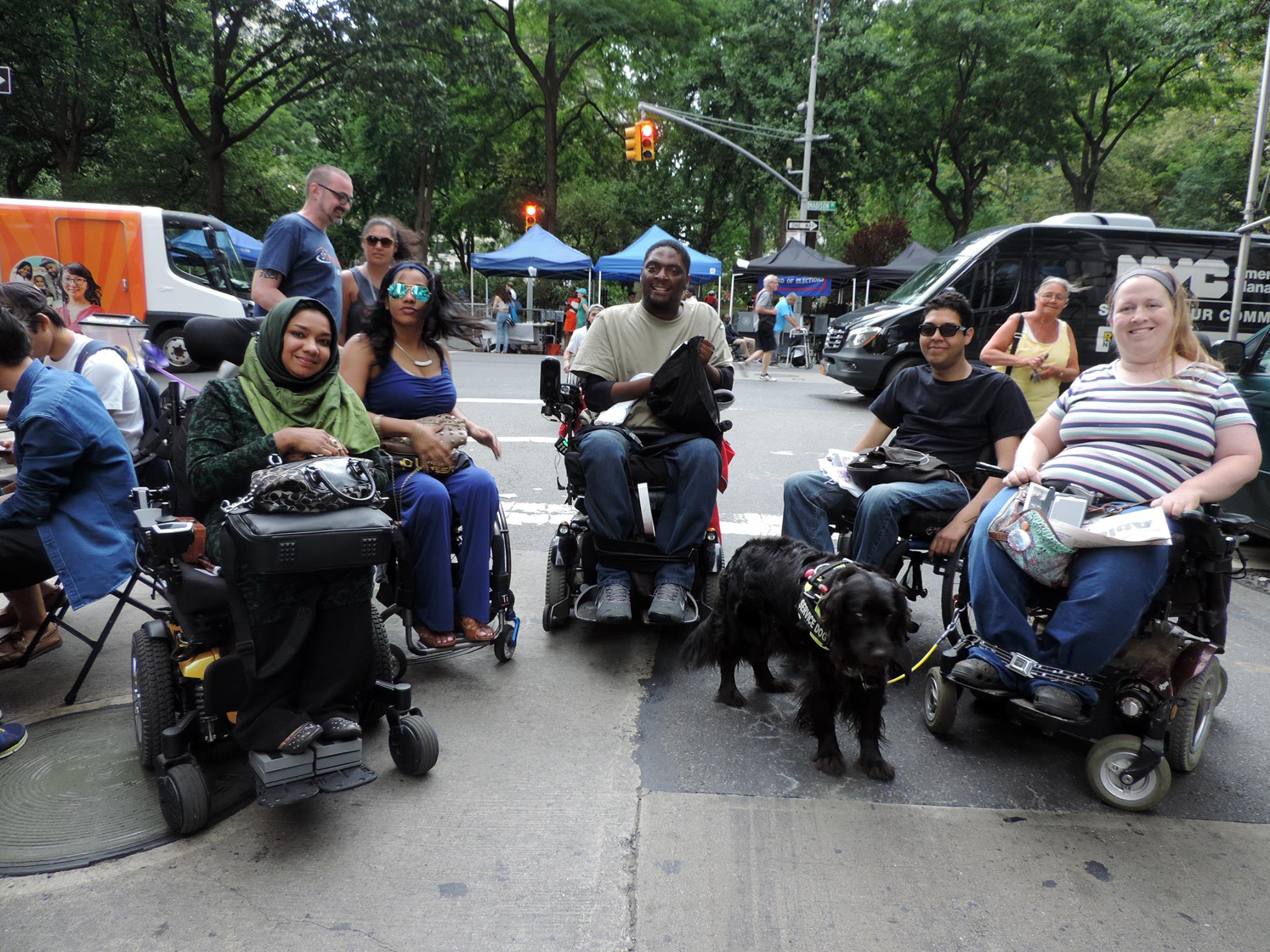 Me with a group at Disability Pride NYC.