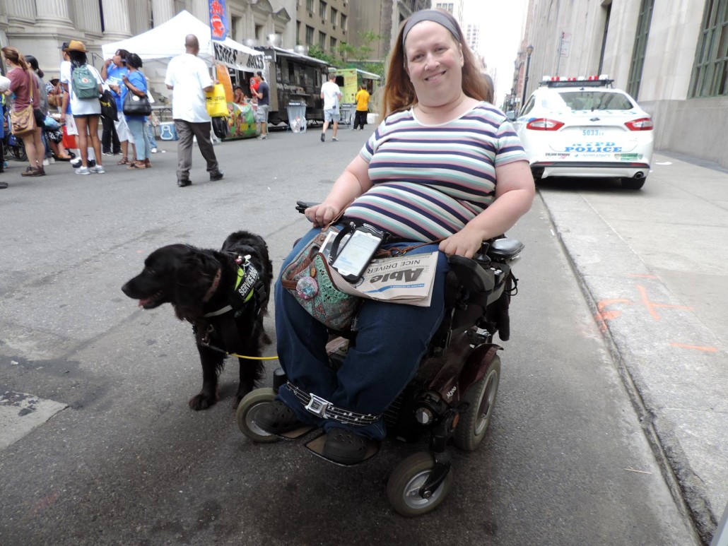 Karin and Aria at Disability Pride New York City.