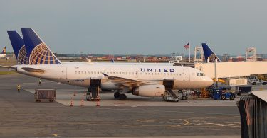 United Airlines airplane on the tarmac.