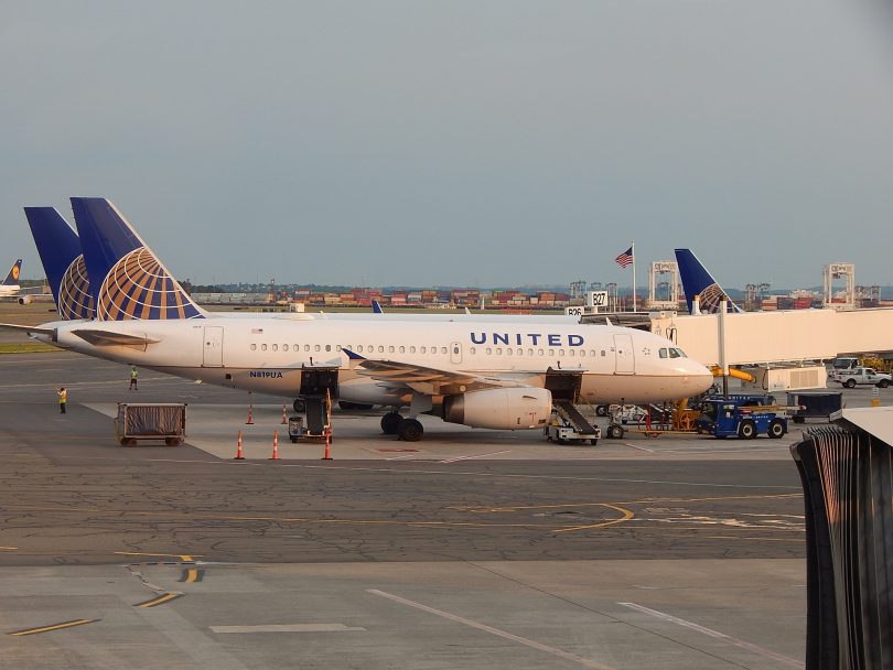 United Airlines airplane on the tarmac.